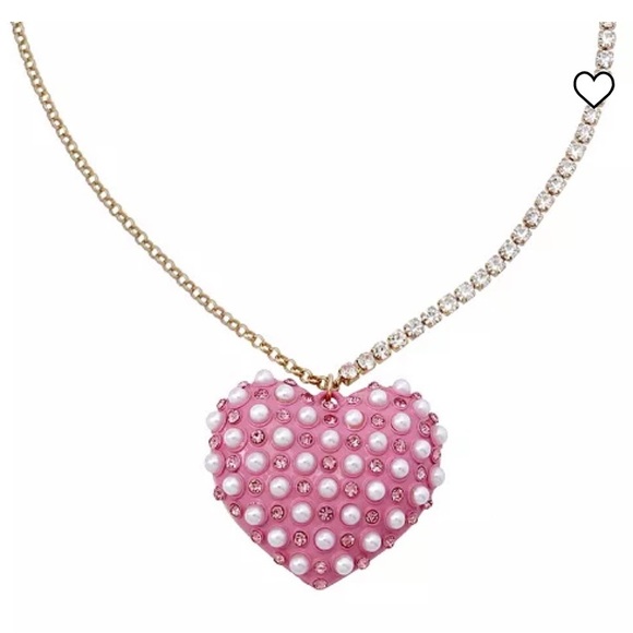 Betsey Johnson Heart ❤️ Pendant Long Necklace  Size OS - Picture 6 of 6